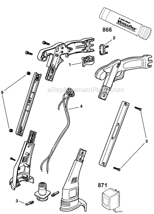 Page A Diagram and Parts List for VP420T Type 1 Black and Decker Trimmer